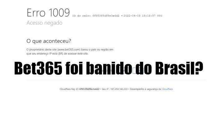 Bet365 foi banido do Brasil?